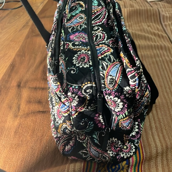Vera Bradley Black Paisley Bandana Swirl Floral shoulder bag - Picture 9 of 9
